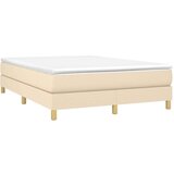  Box spring postelja z vzmetnico krem 140x200 cm blago, (20723470) | Shoptok.si