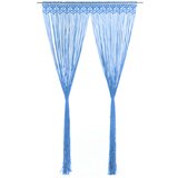 vidaXL Zavjesa s makrameom plava 140 x 240 cm pamučna | shoptok.hr