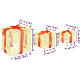  Poklonska kutija 3 pcs Topla bijela 20 x 20 x 20 cm Akril | shoptok.hr