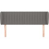 Uzglavlje s ušima tamnosivo 147x23x78/88 cm od tkanine | shoptok.hr
