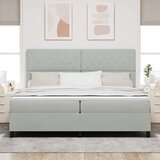  s opruga kutije Svijetlo siva 200 x 200 cm Baršun | shoptok.hr