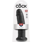 King Cock 10 - velik dildo z objemko (25 cm) - črn Cene