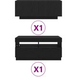  Set TV komoda 2 pcs Crna 180 x 35 x 40 cm Konstruirano drvo | shoptok.hr