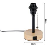  Brilagi - Stona lampa sa USB portom TABLON 1xE27/25W/230V hrast/crna | Eponuda.com