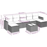 vidaXL 8-dijelni set vrtnih sofa s jastucima smeđi od poliratana | shoptok.hr