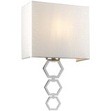 Elstead Lighting Elstead Stenska svetilka Ria srednje velikosti z 1 svetlobo, polirani krom, senčnik iz umetne svile v slonokoščeni barvi, (22098922) | Shoptok.si