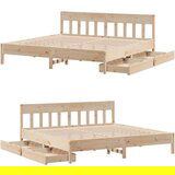 vidaXL Okvir kreveta bez madraca 180 x 200 cm od masivne borovine | shoptok.hr