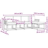  Set vanjskih sofa 5 pcs Bijela i svjetlosiva | Eponuda.ba