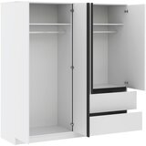 Lesnina-XXXL omara za oblačila basit, bela | Shoptok.si