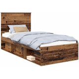  Krevetna konstrukcija Staro drvo 90 x 190 cm Čvrsto borovo drvo | shoptok.hr