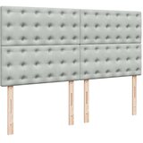  s oprugama i madracem svjetlosivi 200x200 cm baršunasti | shoptok.hr