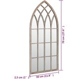  Vrtno ogledalo boja pijeska 70x30 cm željezno vanjska upotreba | shoptok.hr