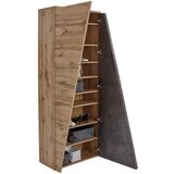 Mömax omara za čevlje venedig, temno siva, hrast | Shoptok.si