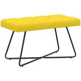  Klupa s gumbastim tkanjem Svijetlo žuta 80 x 40 x 46 cm Tkanina | Eponuda.com