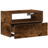 vidaXL Stenska nočna omarica dimljeni hrast 45x26x28,5 cm | Shoptok.si