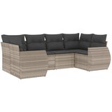 Maison Chic Seti vrtnega pohištva - Vrtna garnitura - Vrtni pohištvo set 6-delna z blazinami siv poli ratan, (21805066) | Shoptok.si