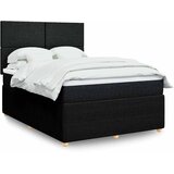 Krevet s oprugama i madracem crni 140x200 cm od tkanine | shoptok.hr