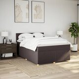  Krevet s oprugama i madracem tamnosmeđi 140 x 190 cm od tkanine | shoptok.hr
