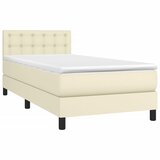 Krevet s oprugama i madracem krem 90 x 200 cm od umjetne kože | Eponuda.ba