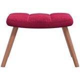  Stolica za ljuljanje s osloncem za noge boja vina baršunasta | shoptok.hr