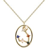 Ženska pd paola zlatna ogrlica pisces-riba sa pozlatom 18k ( co01-343-u )