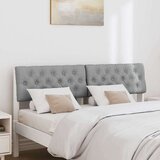 vidaXL Tapecirani uzglavlje Svijetlo siva 160 cm Čvrsto borovo drvo | shoptok.hr
