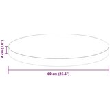 vidaXL Nepremična površina Temno rjava Ø 60 x 4 cm Trda hrastovina | Shoptok.si