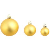  Set božićnih kuglica 100 komada 3/4/6 cm zlatni | shoptok.hr