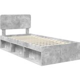  Okvir za krevet s uzglavljem Betonska siva 75 x 190 cm | shoptok.hr