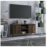  TV omarica s kovinskimi nogami dimljeni hrast 103,5x35x50 cm | Shoptok.si