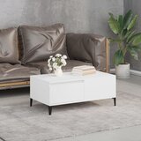 vidaXL Klubska mizica bela 90x50x36,5 cm inženirski les Cene