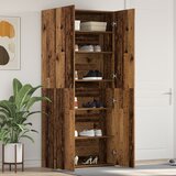 vidaXL Kabinet za čevlje Stari les 80x35,5x180 cm Izdelano iz lesa | Shoptok.si