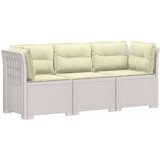  Dvosjedni vrtni sofa s jastucima u ratan izgledu PP Bijela | shoptok.hr
