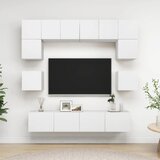 vidaXL Komplet TV omaric 8-delni bela iverna plošča Cene