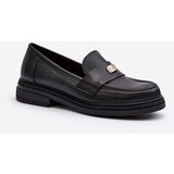 Kesi Women's leather loafers Zazoo, black Cene