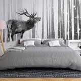 Tapeta - Deer in the Snow (Black and White) 100x70 Cijene