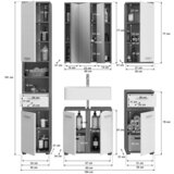 MID.YOU Kopalnica Blake, Bela, Srebrna, 5-Delna | Shoptok.si