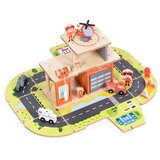 ECO TOYS drveni set za vatrogasnu postaju, garaža s dodacima | shoptok.hr