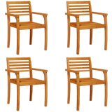 Maison Chic Vrtni stoli - Stol za vrt 4 kosi 59x55x85 cm trden akacijev les JS1526, (21878970) | Shoptok.si