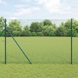 vidaXL Zavarena žičana ograda s 13 postova Zelena 1.5x25 m Čelik Cijene