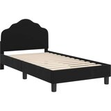  Otroški posteljni okvir z vznožjem Črna 80 x 160 cm Žamet, (5000104711) | Shoptok.si
