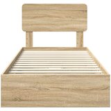  Krevet s od storage Sonoma hrast 100 x 200 cm Konstruirano drvo Smeđa 203 x 102 x 90 cm | Shoptok.si