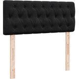 vidaXL Otomanski posteljni okvir z vzmetnico črn 120x200 cm žamet | Shoptok.si