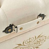 vidaXL klupa za pohranu 110 cm krem od masivne jelovine i tkanine | shoptok.hr