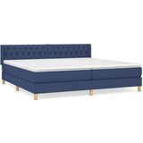 Maison Chic Box spring postelja - Vzmetna postelja z vzmetnico moder 200x200 cm blago SL13988, (21882505) | Shoptok.si