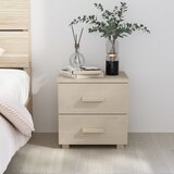 vidaXL Nočna omarica medeno rjava 40x35x44,5 cm trdna borovina Cene