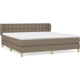 vidaXL Box spring postelja z vzmetnico taupe 180x200 cm blago, (20895457) Cene