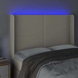  Uzglavlje krem 147 x 16 x 118/128 cm od umjetne kože | shoptok.hr