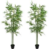  Umjetno bambusovo drvo 2 pcs Zelena 60 x 18 x 190 cm Cijene