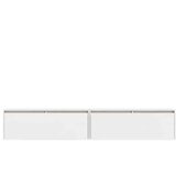  Zidni ormarići 2 kom bijeli 100 x 30 x 35 cm masivna borovina | shoptok.hr